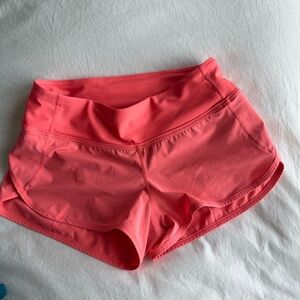 Lululemon orange hot Shorts